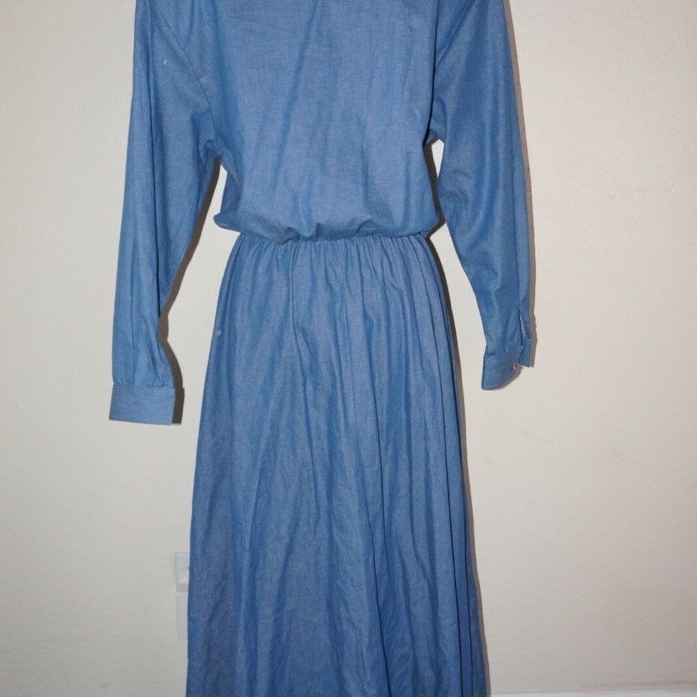Diamond L Western Wear Fringed Denim Leather Dress - Picture 8 of 11